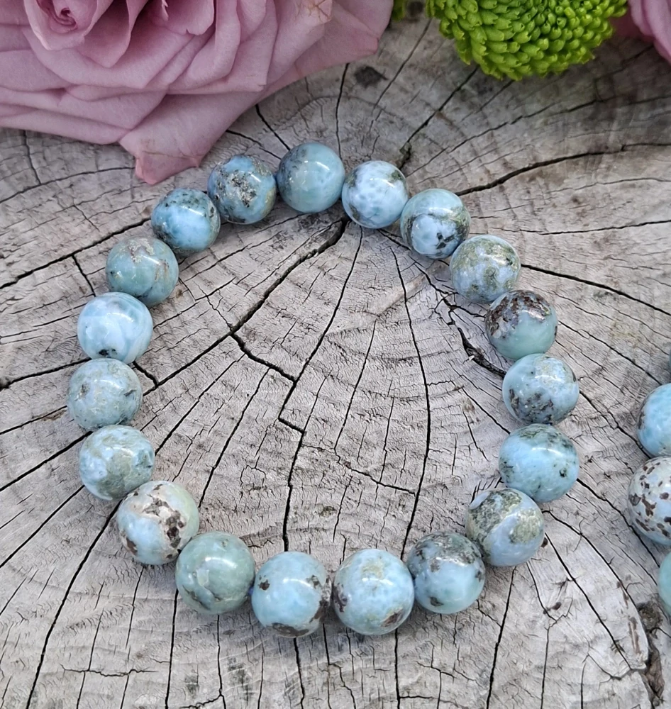 Larimar náramek 11 mm