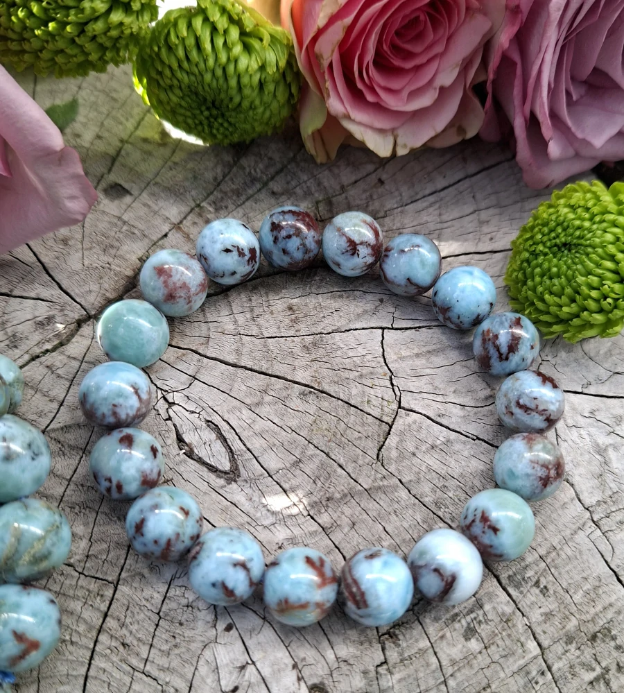 Larimar náramek 11 mm