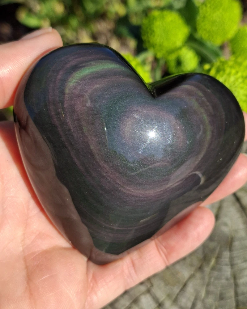 Obsidián duhový srdce 195 g