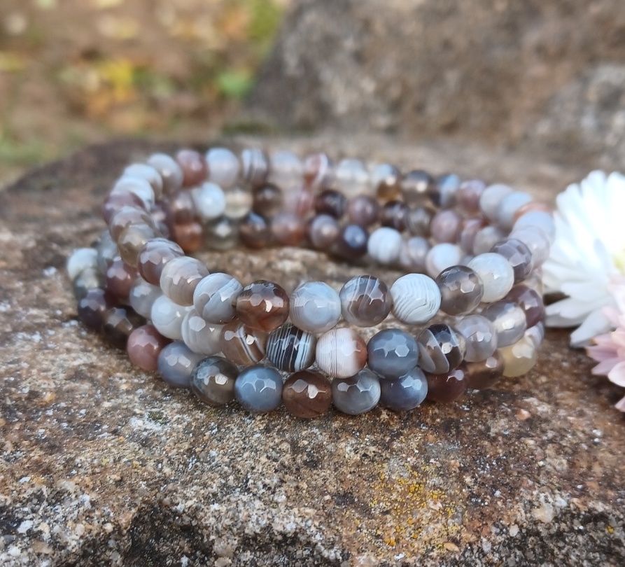 Achát Botswana náramek