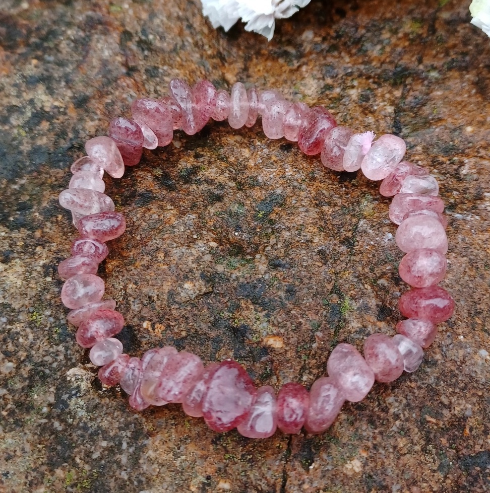 Jahodový křemen náramek