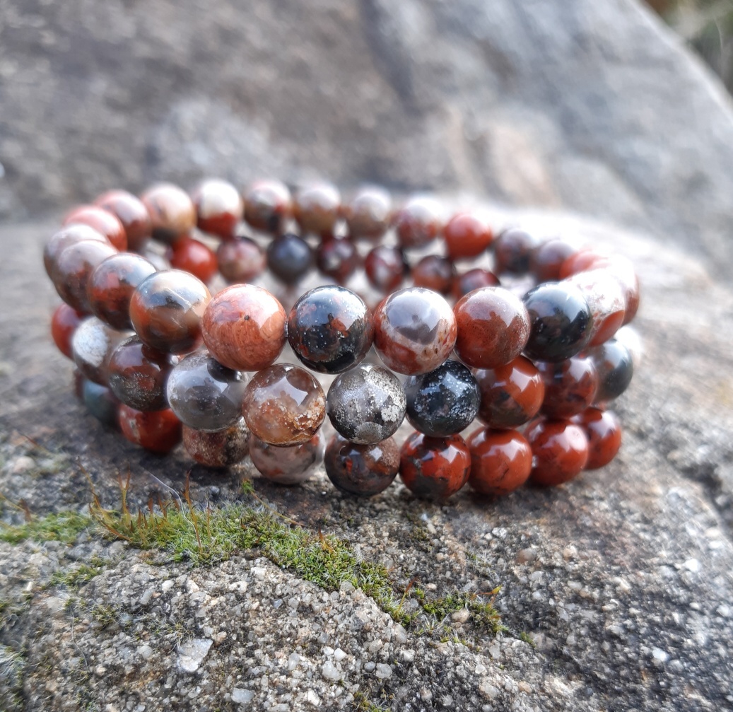 Jaspis brekciový náramek