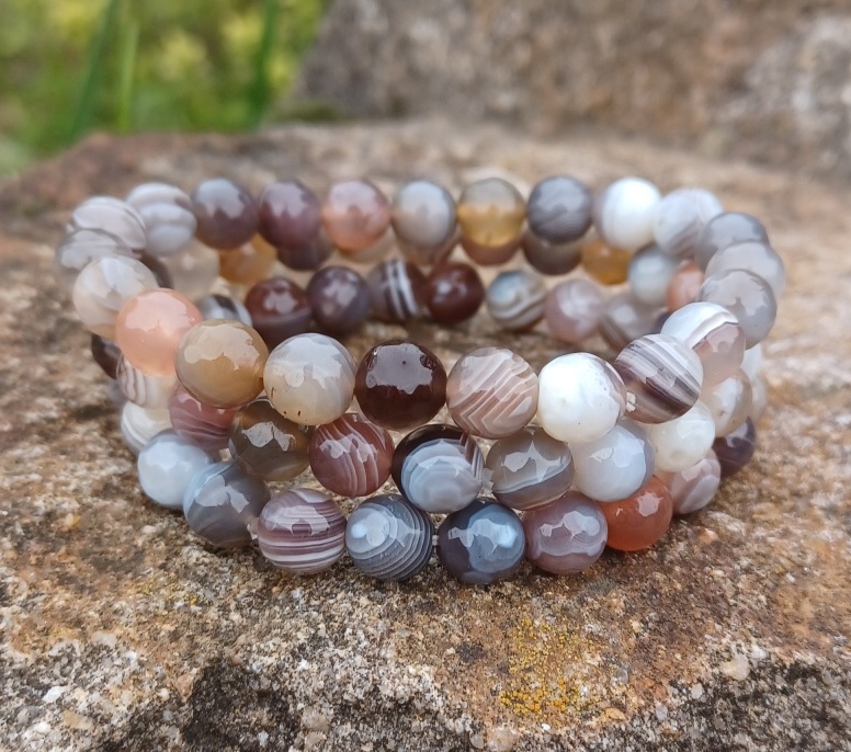Achát Botswana náramek