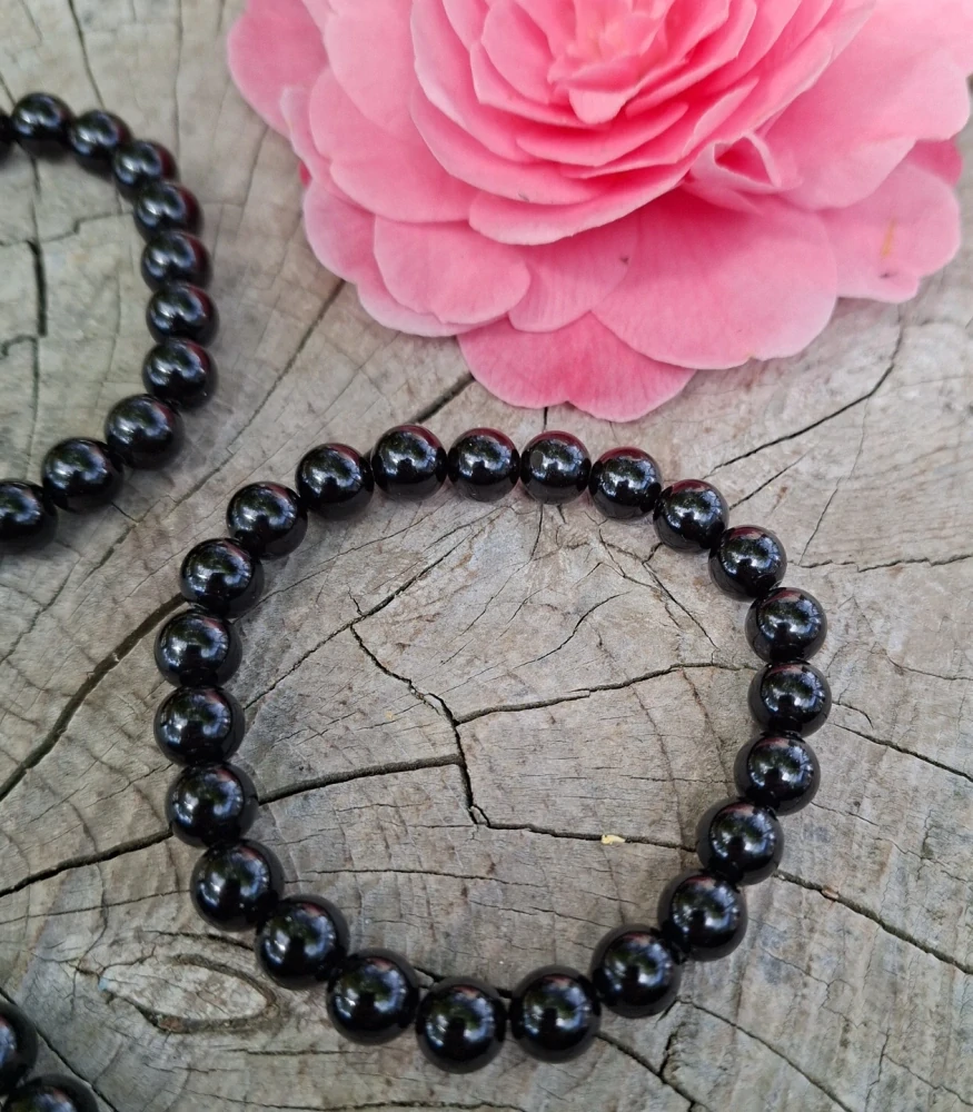 Černý obsidián náramek