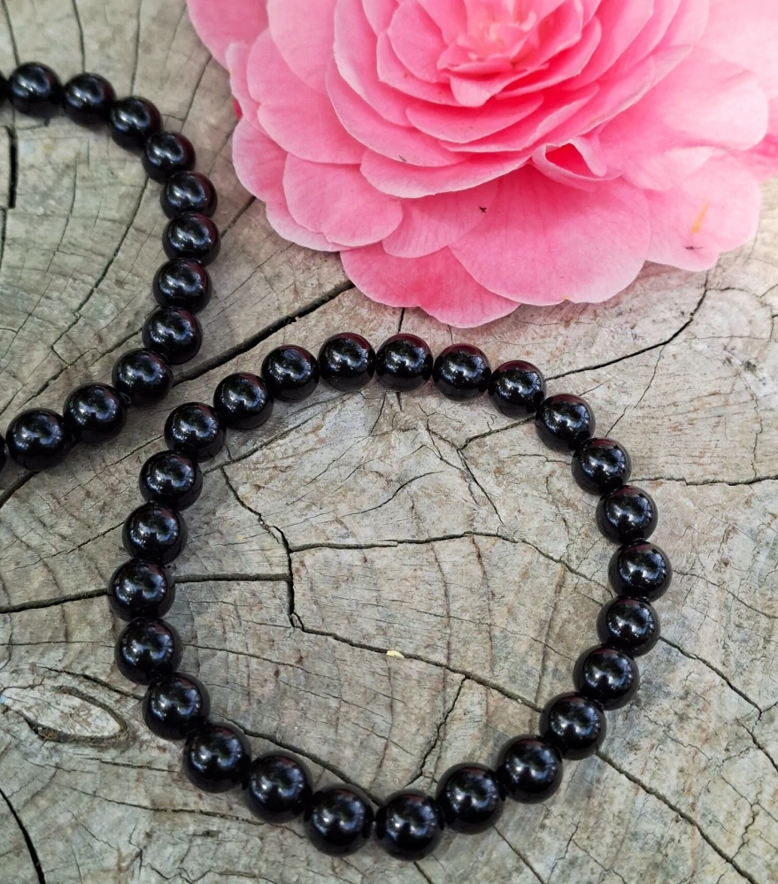 Černý obsidián pánský náramek