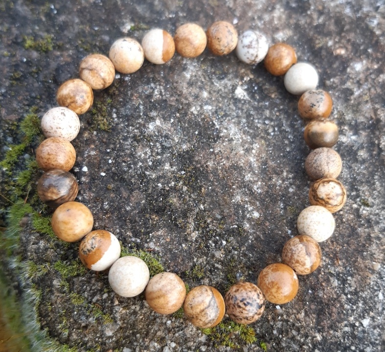 Jaspis obrázkový náramek pro muže