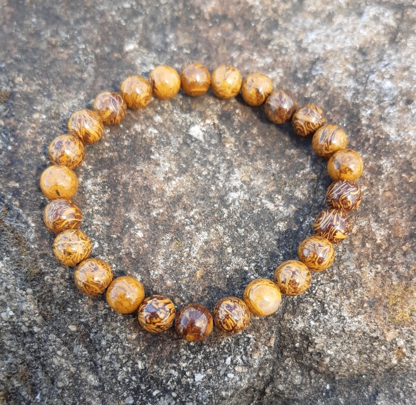 Jaspis sloní kůže náramek pro muže