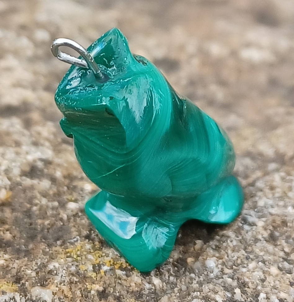Malachit přívěsek sova