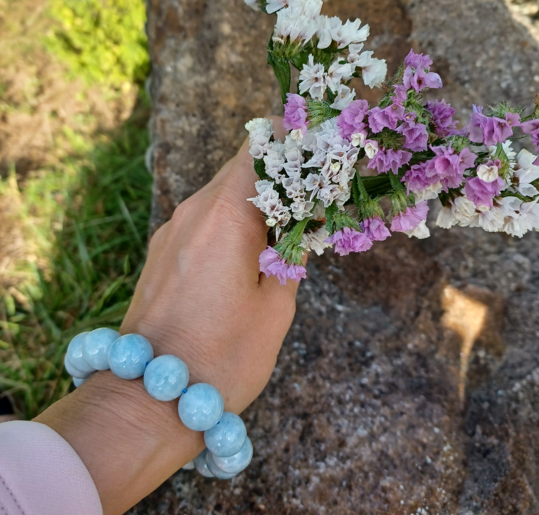 Akvamarín AA náramek