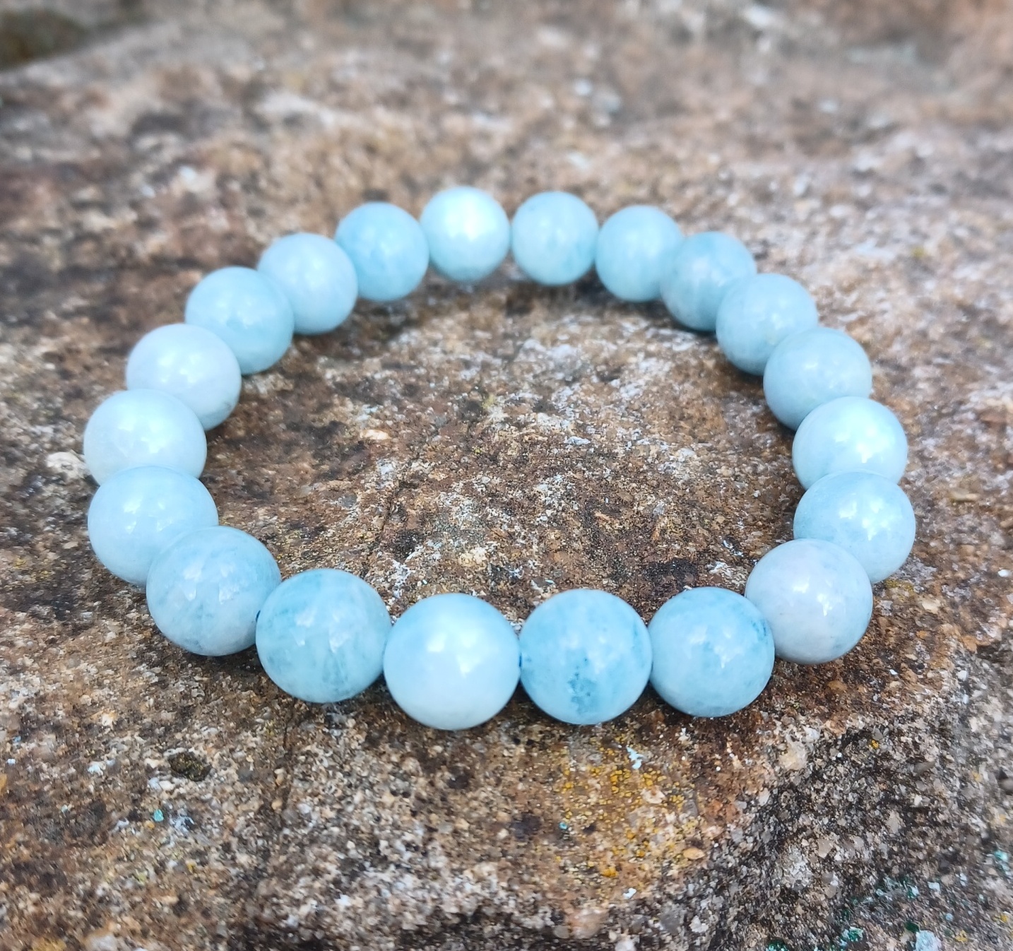 Akvamarín AA náramek 19cm