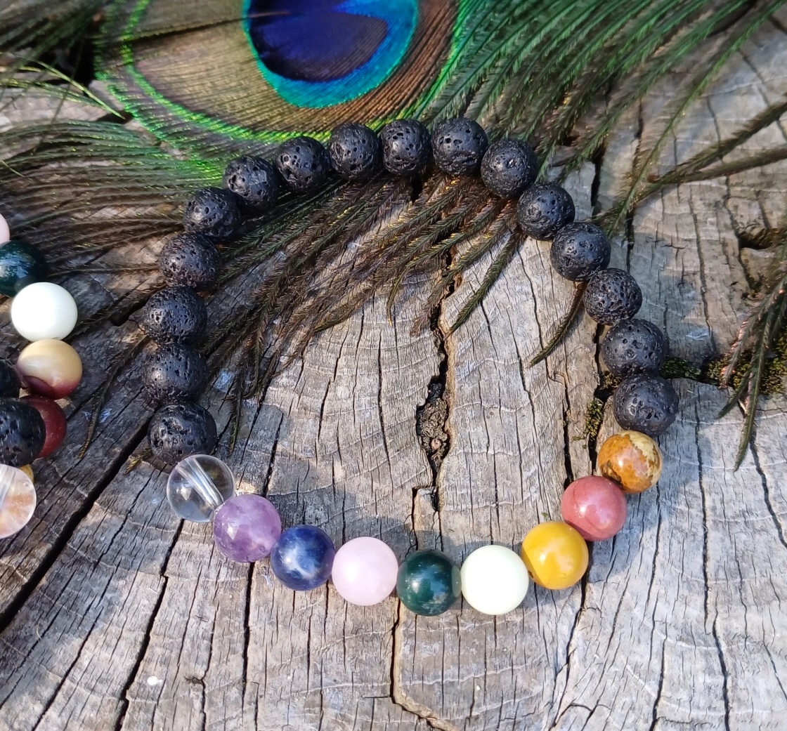 Láva čakrový náramek pro muže 