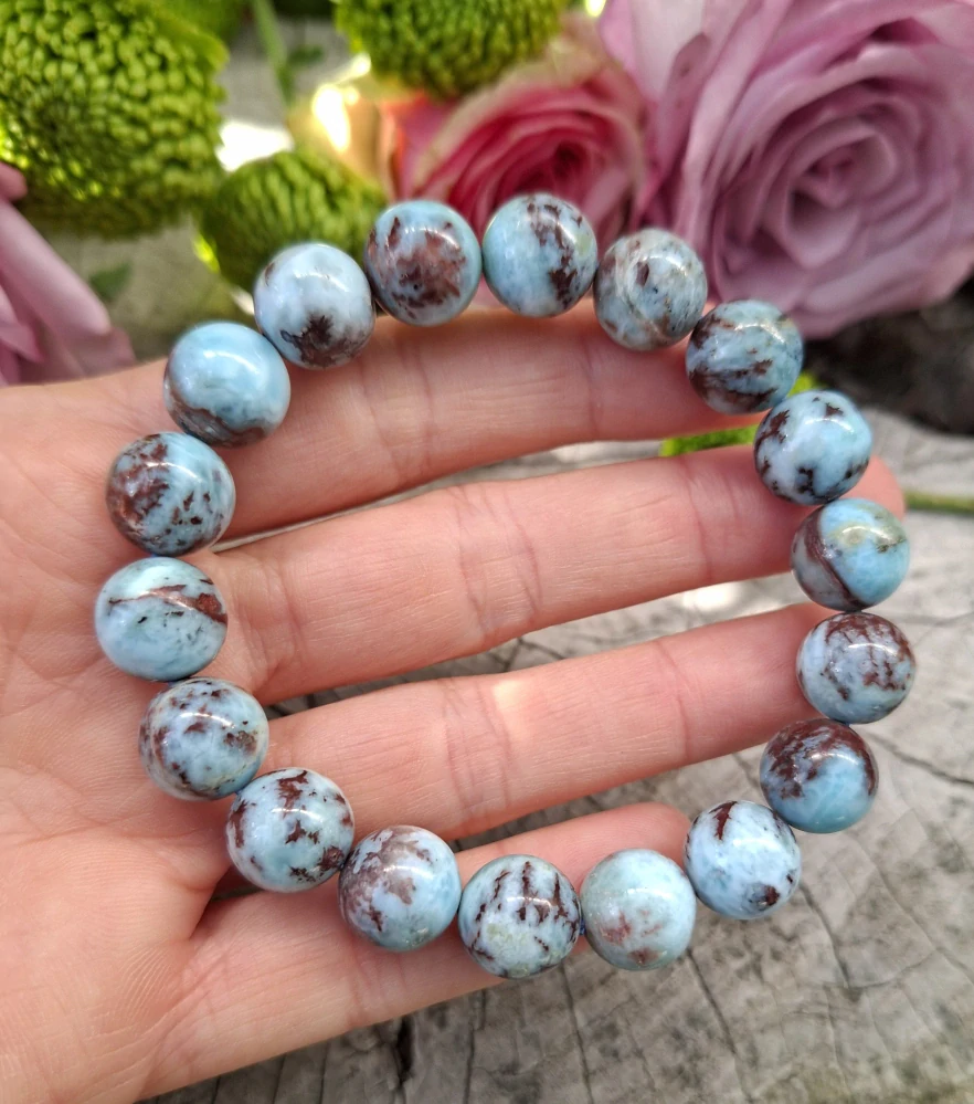 Larimar náramek 11 mm