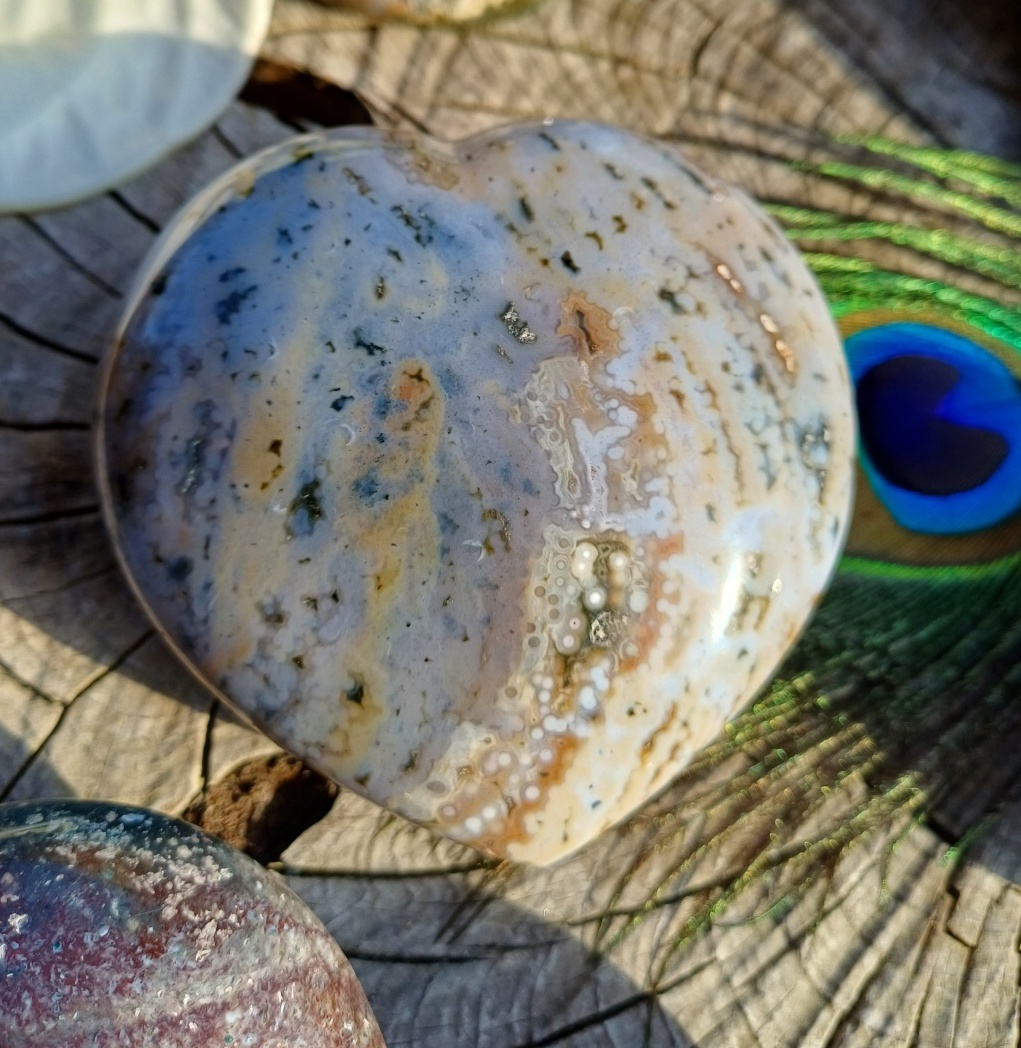 Jaspis oceán srdce 220g
