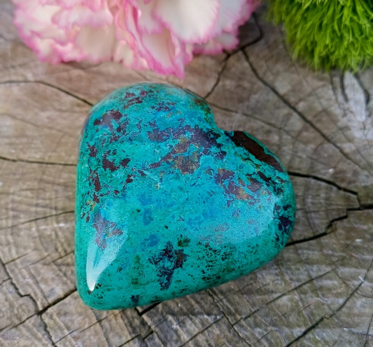 Chryzokol srdce 95g