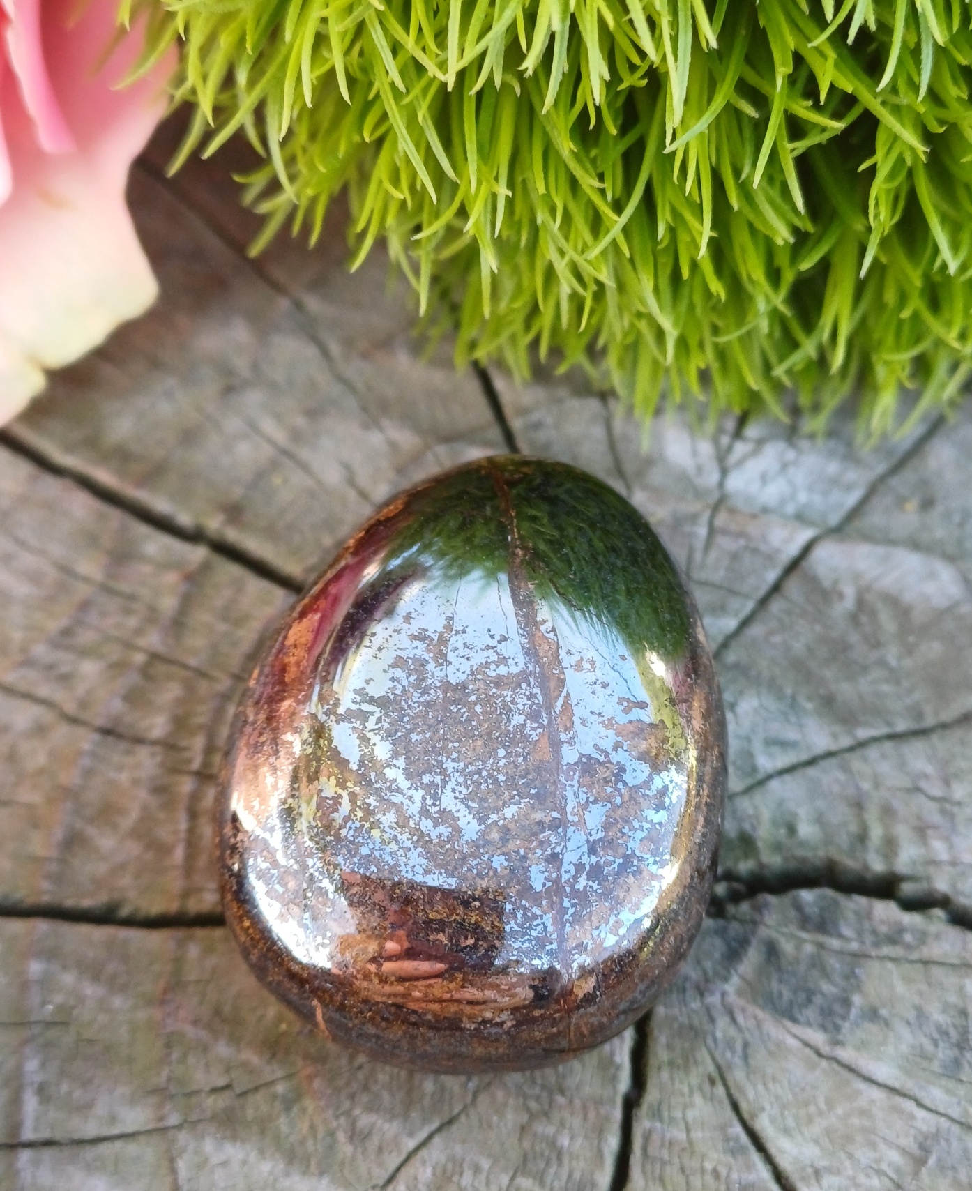 Bronzit vrtaný valounek