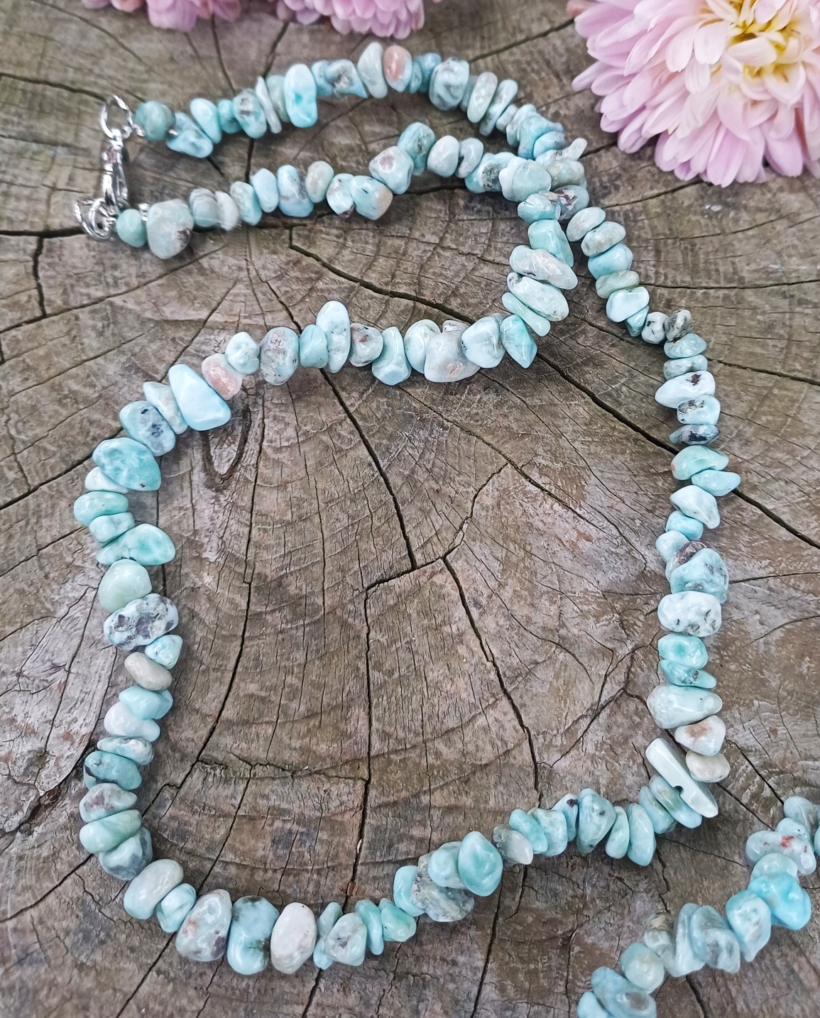 Larimar náhrdelník 45 cm