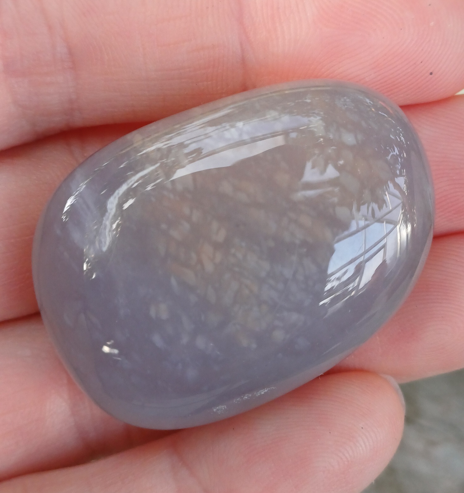 Chalcedon modrý hmatka