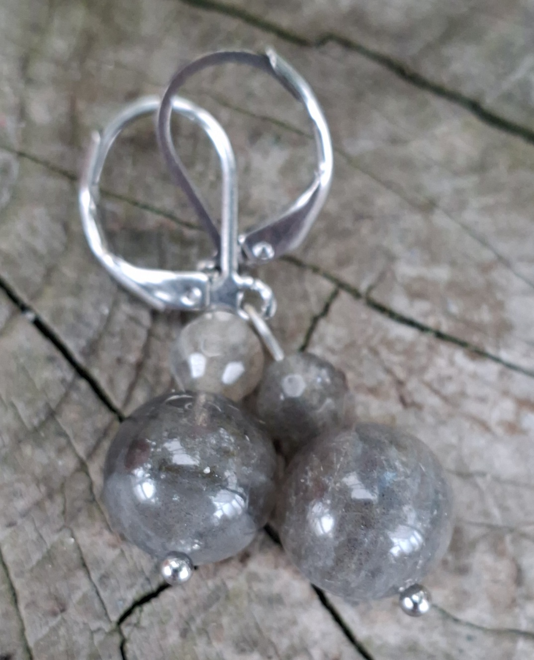 Labradorit náušnice