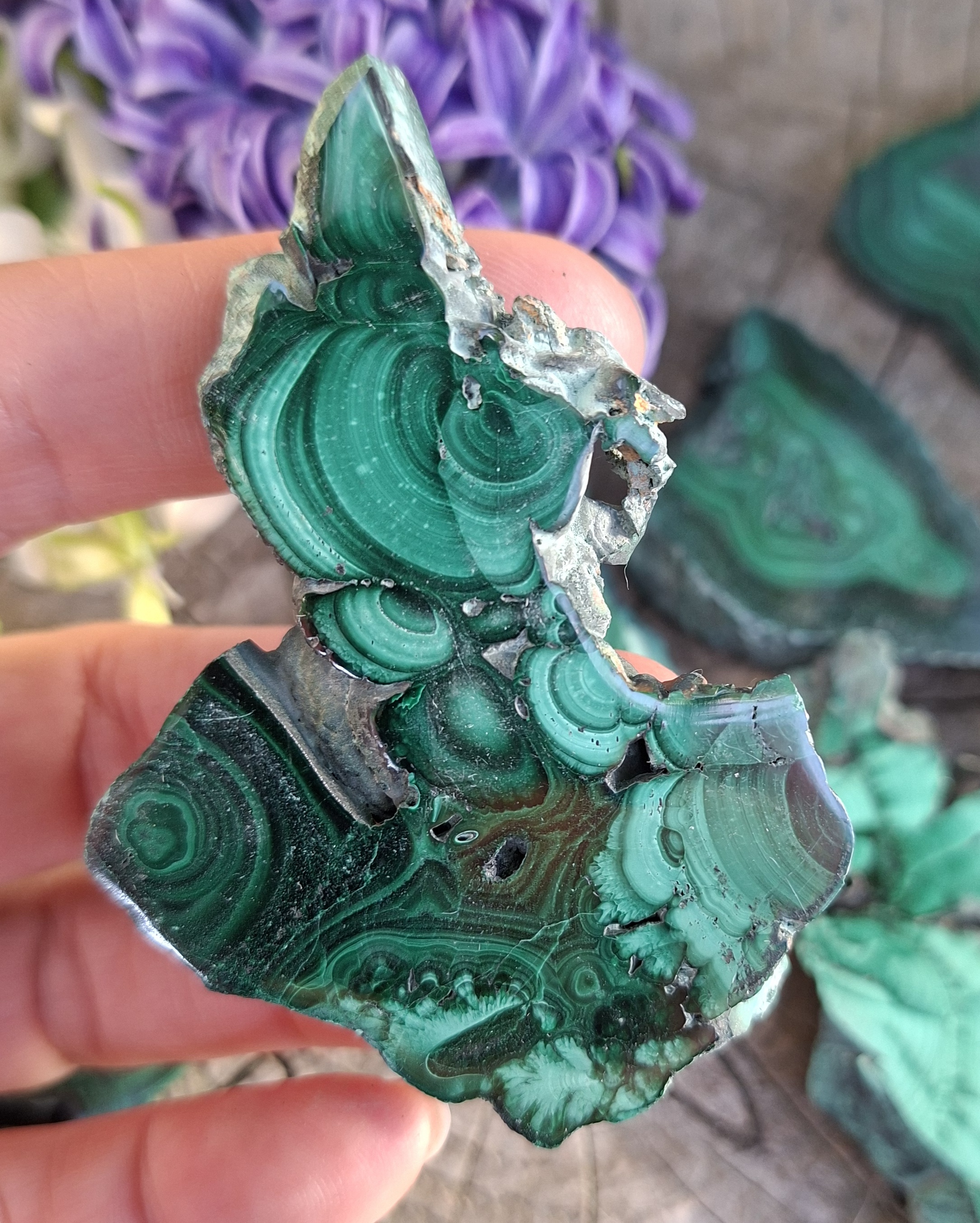 Malachit plátek 44g