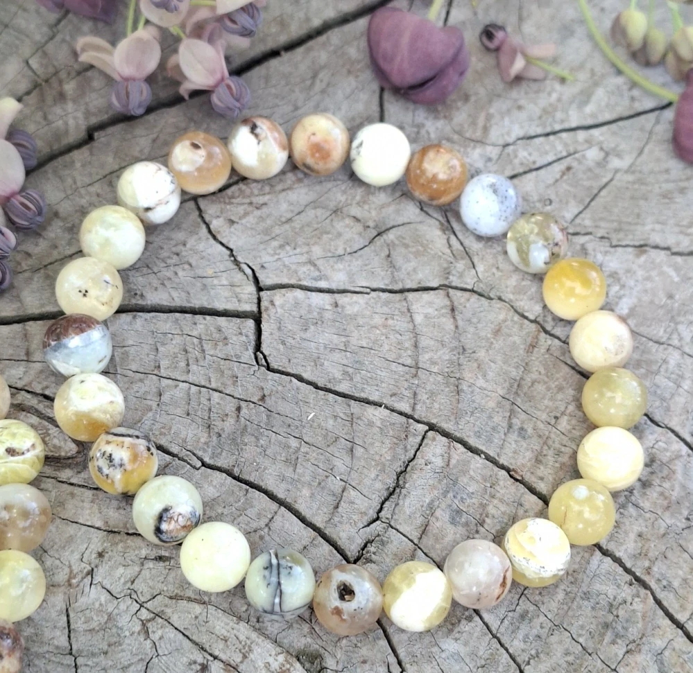 Opál žlutý merlinit náramek pro muže