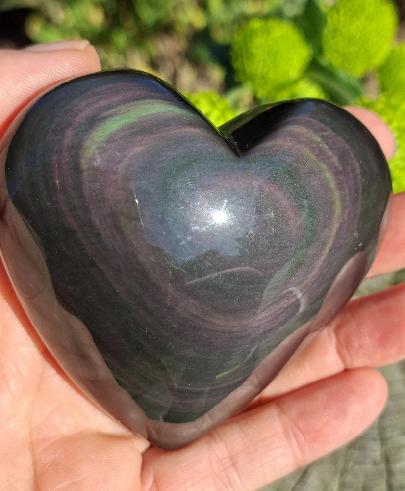 Obsidián duhový srdce 195 g