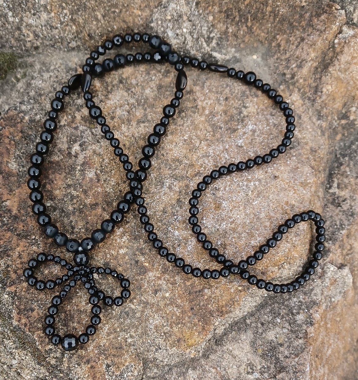 Obsidián náhrdelník 100 cm