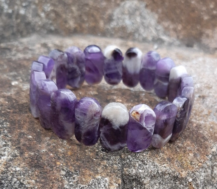 Ametyst náramek široký 19cm