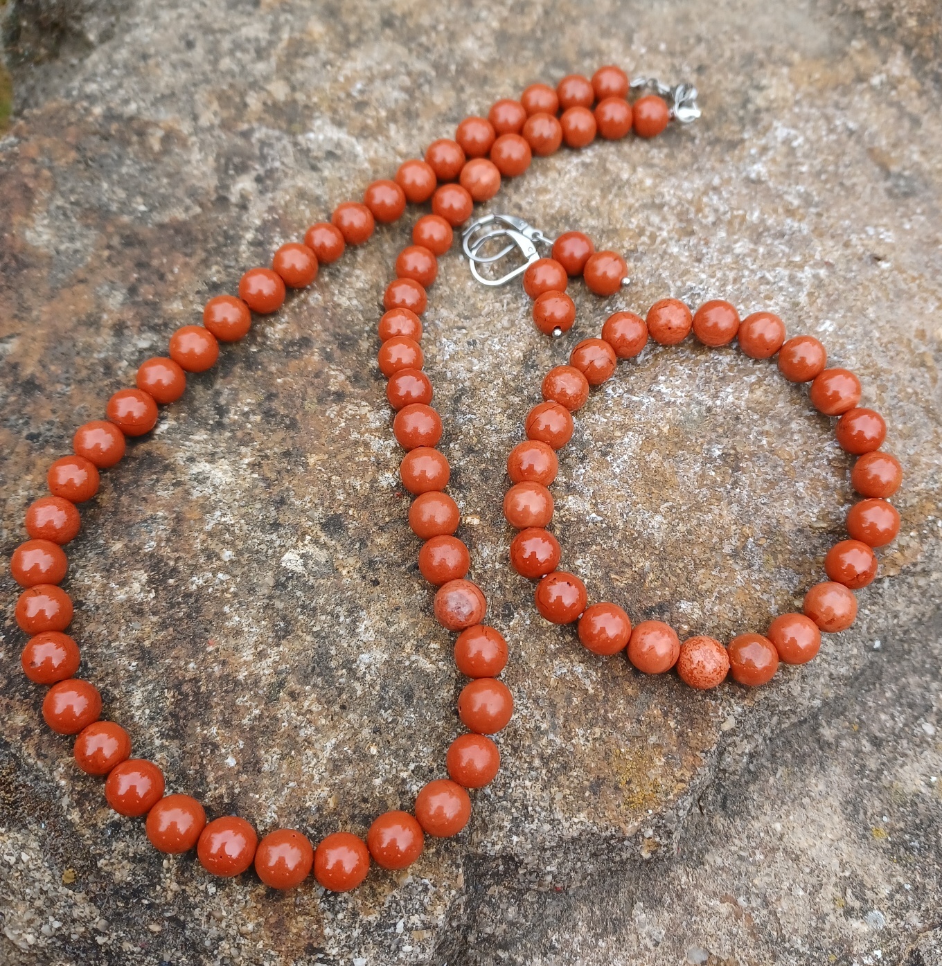 Jaspis červený souprava