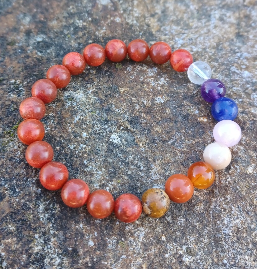 Čakrový náramek korál