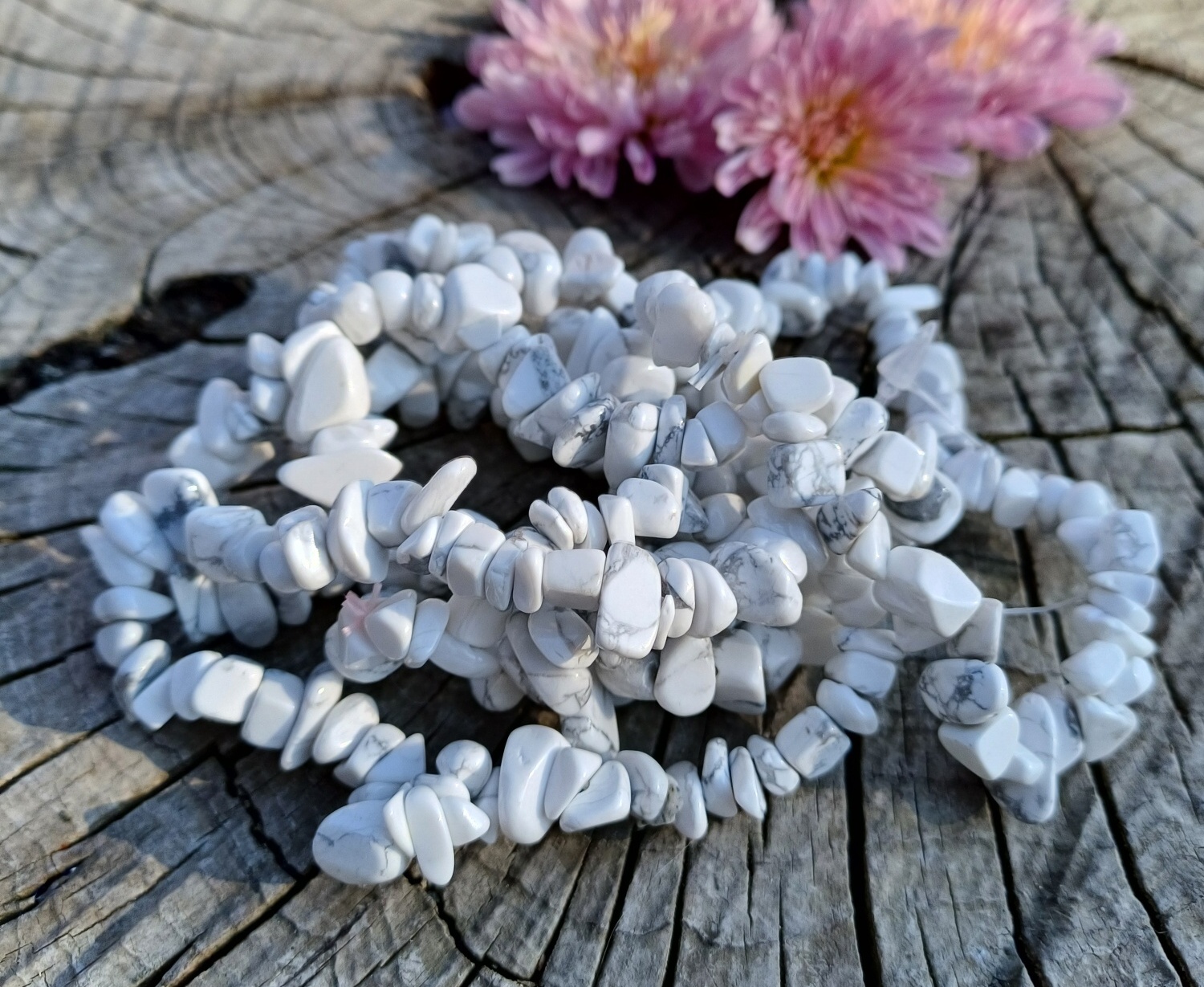 Magnezit náramek sekaný