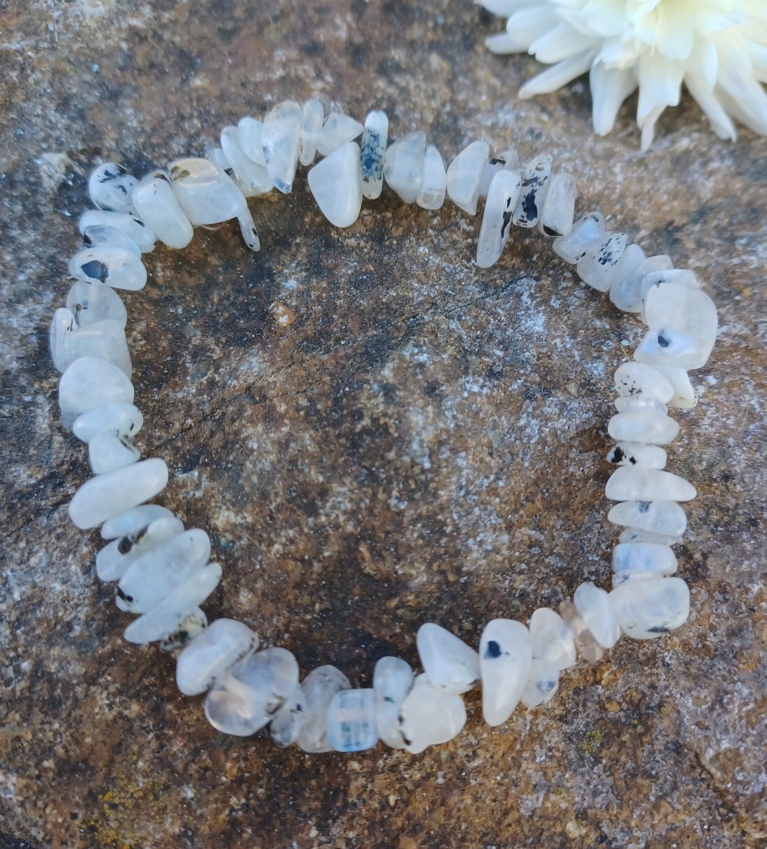 Labradorit bílý náramek