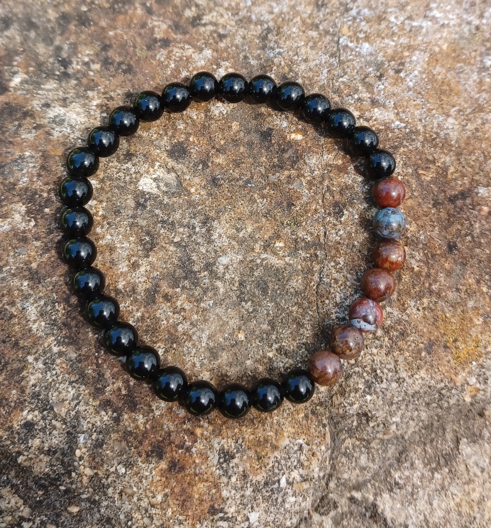 Pietersit, obsidián náramek
