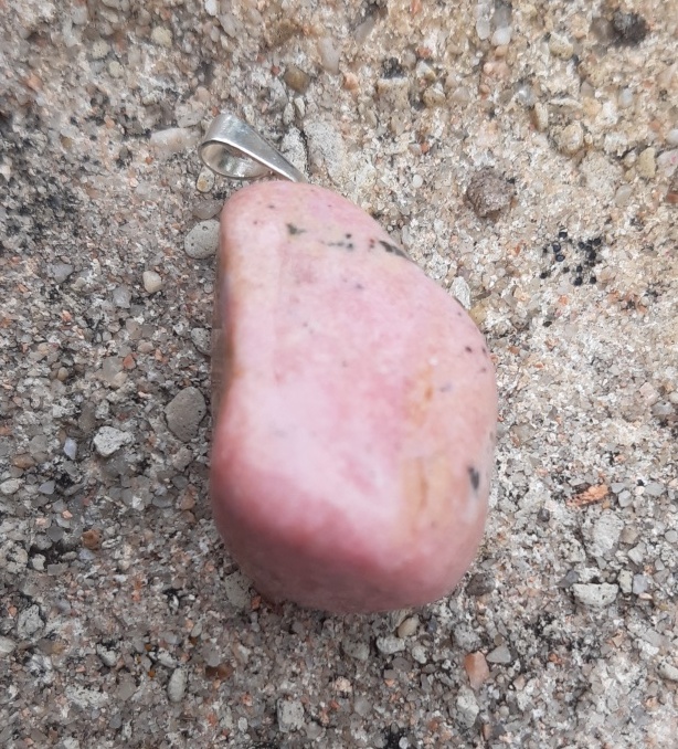 Rodonit s pyritem přívěsek 