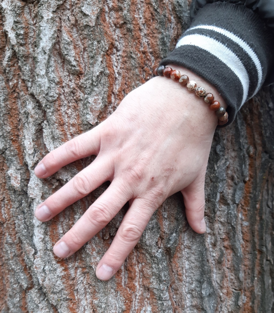 Jaspis brekciový náramek pro muže