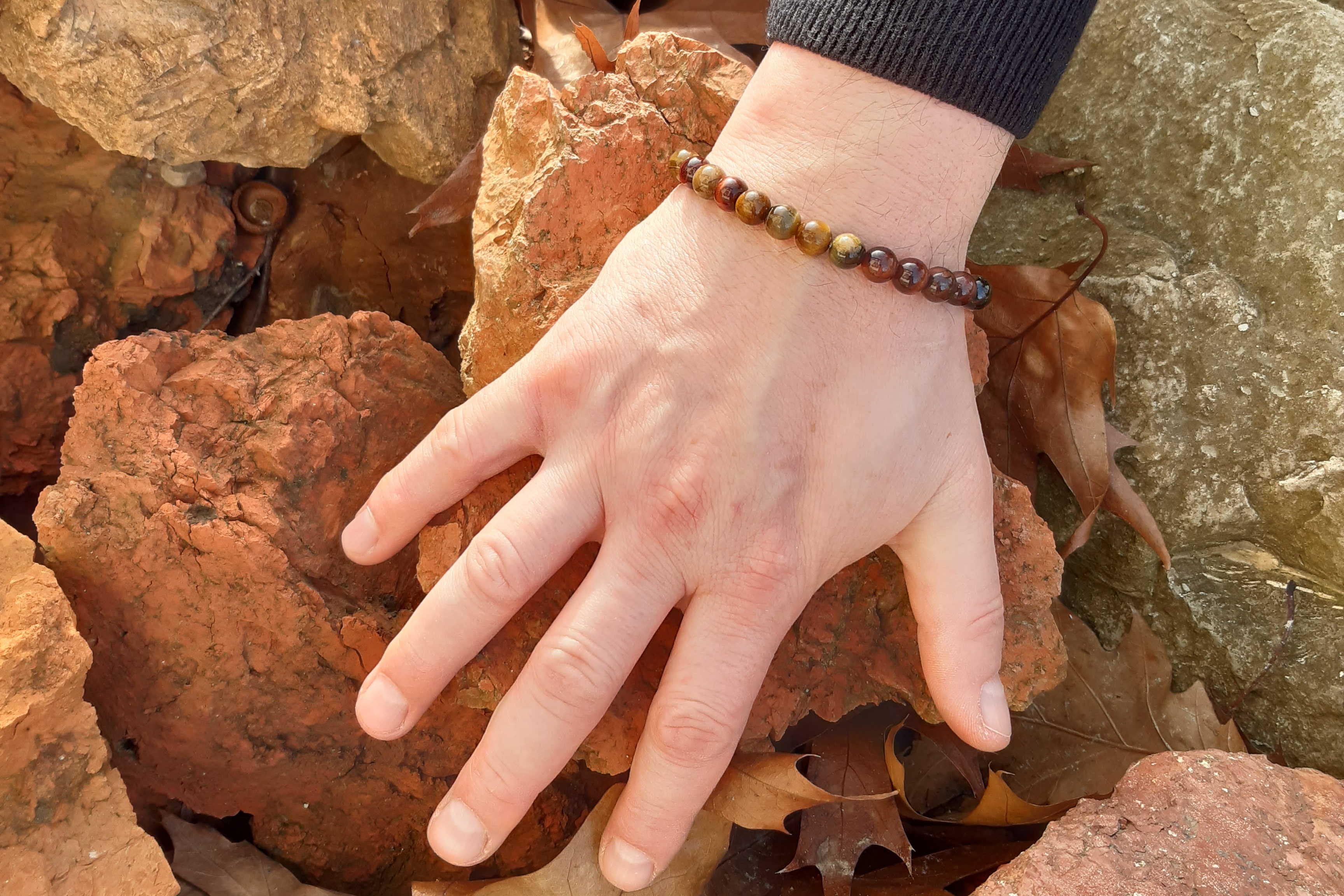 Tygří oko mix náramek pro muže