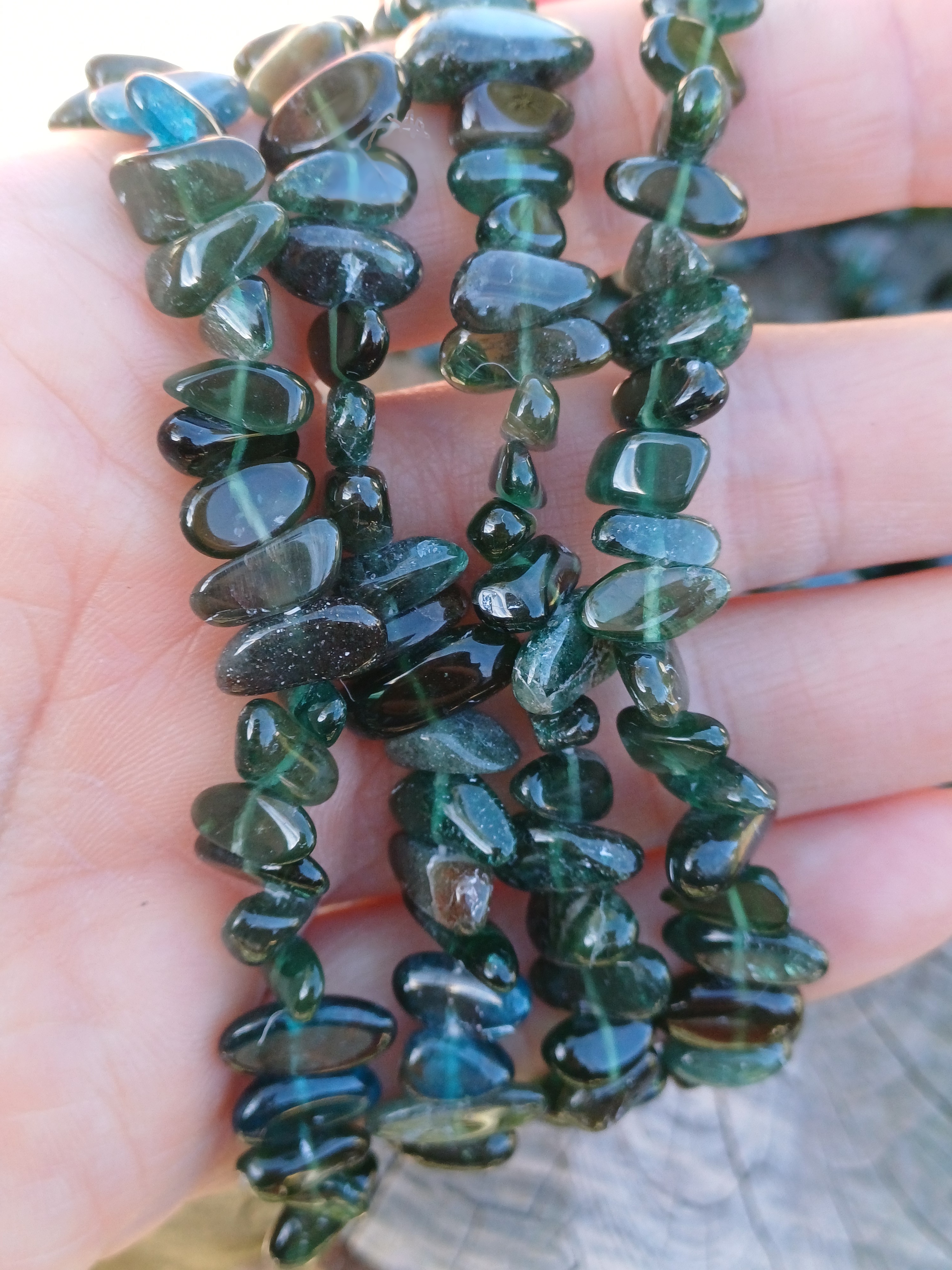 Apatit modrozelený náramek