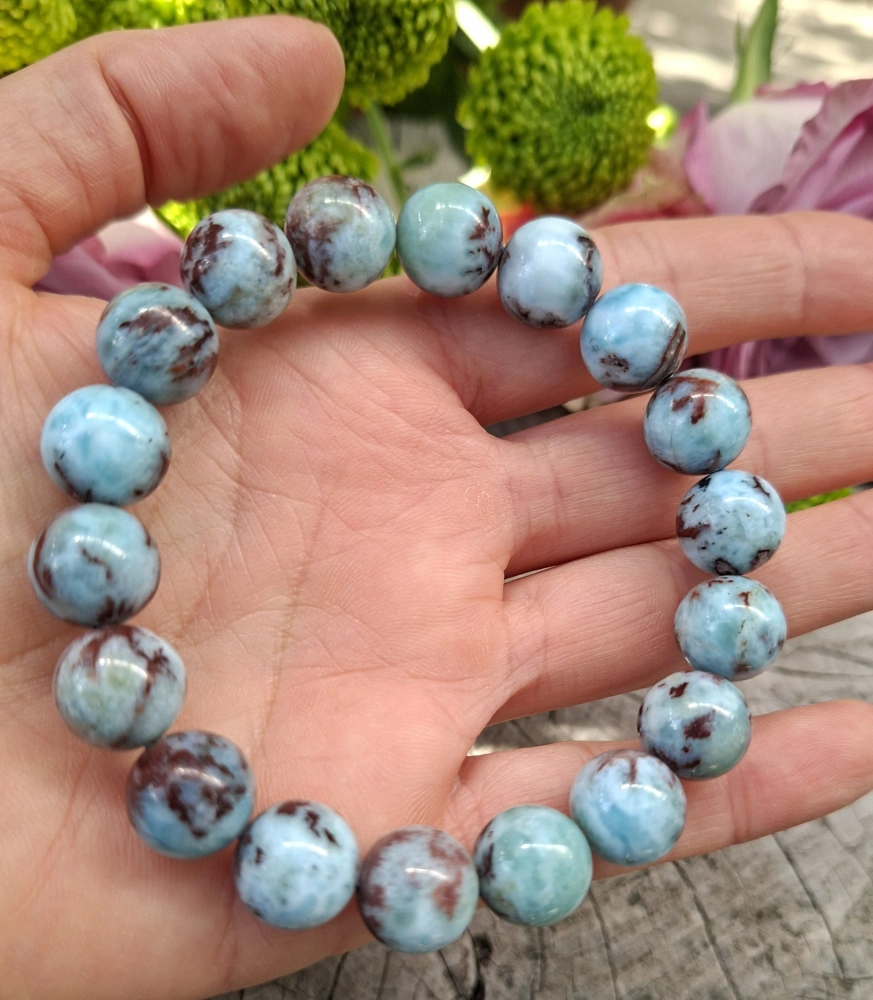 Larimar náramek 11 mm