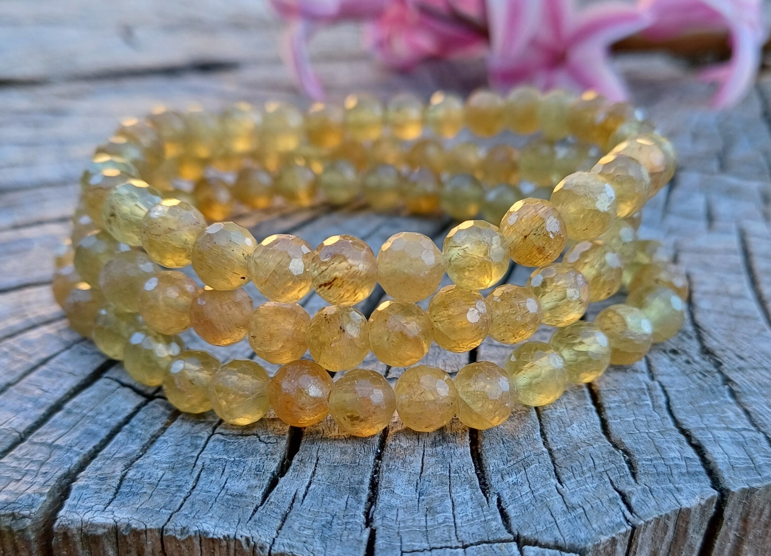 Apatit žlutý náramek