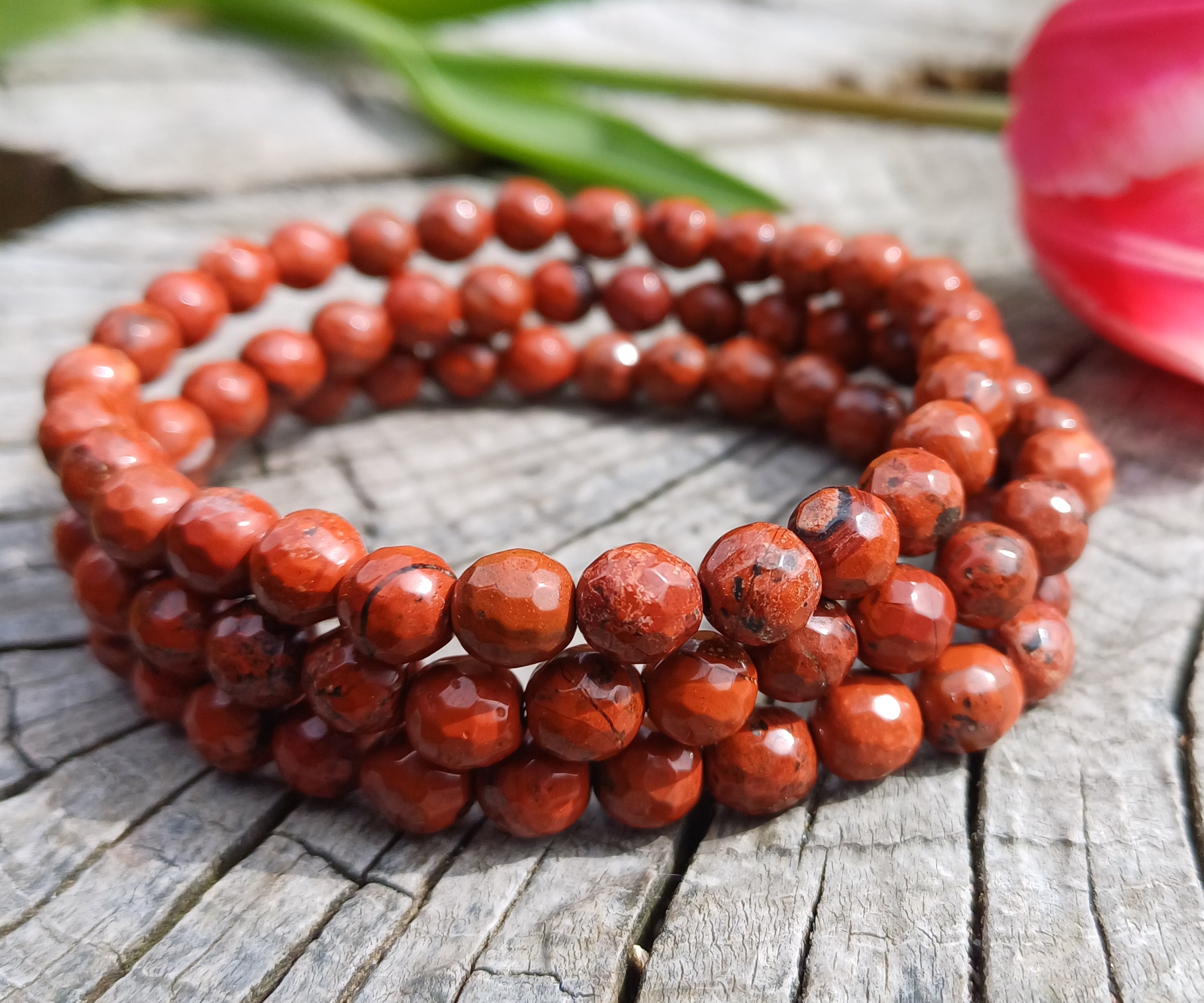 Jaspis červený náramek  