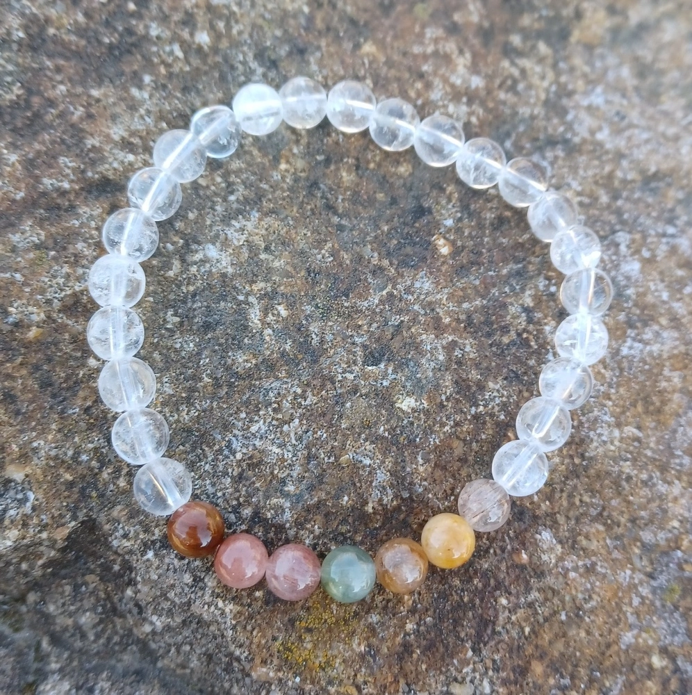 Sagenit, křišťál náramek 