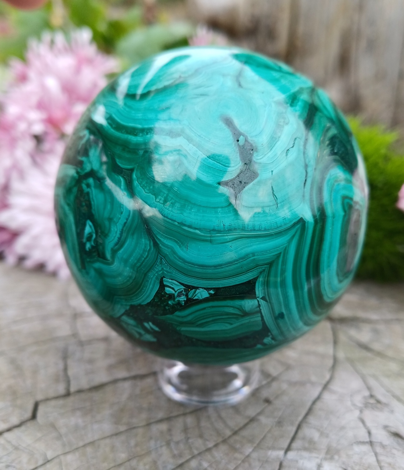 Malachit koule 7,3 cm