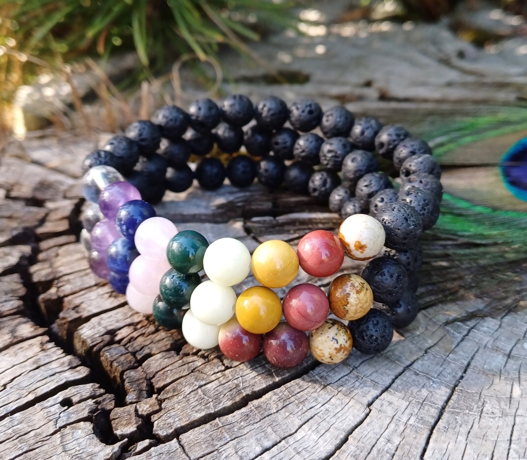 Láva čakrový náramek pro muže 