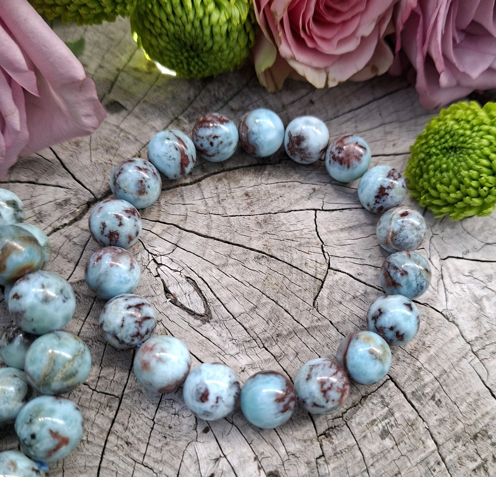Larimar náramek 11 mm