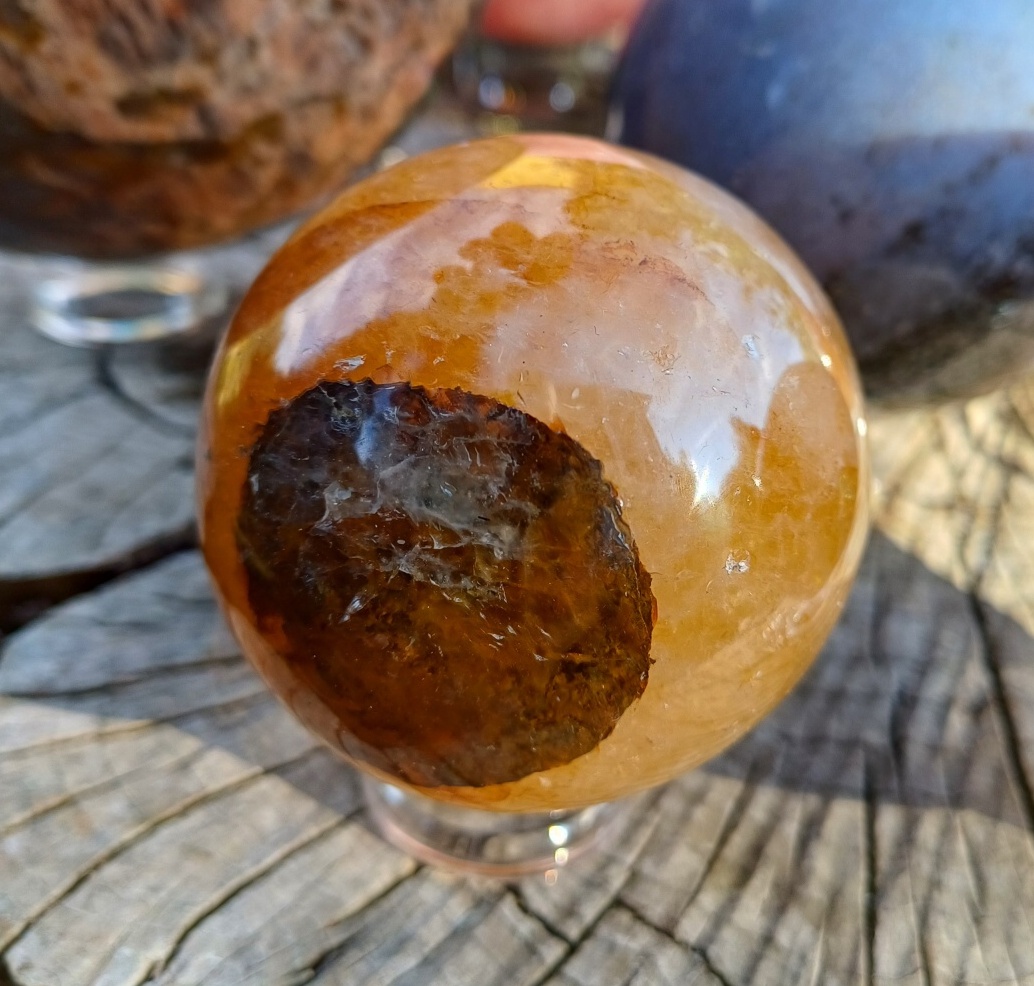Křišťál tangerin koule 5,6 cm