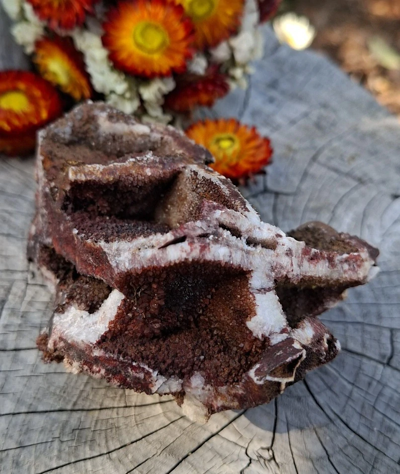 Křemen s oxidy železa červenohnědý Sklené Teplice 285g