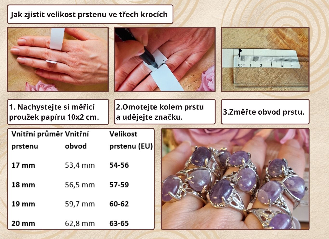 Ametyst prsten vel.18