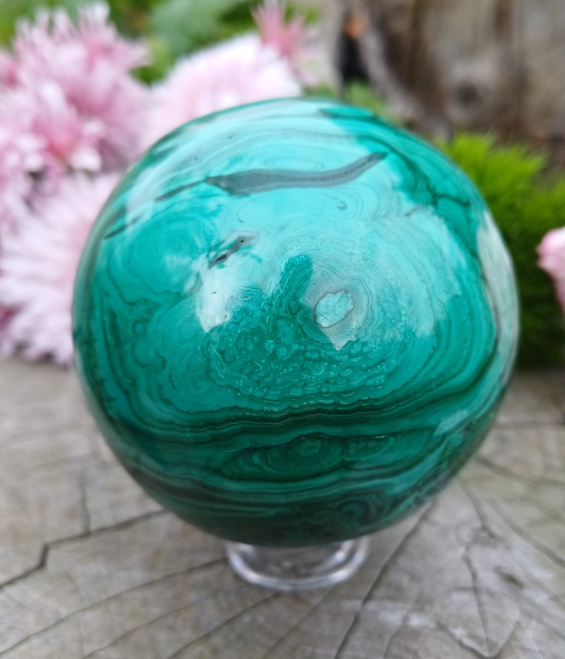 Malachit koule 7,3 cm