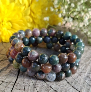 Achát indiánský mechový náramek