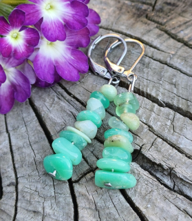 Chryzopras náušnice