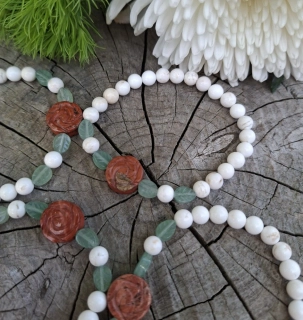 Magnezit náramek s růžičkou